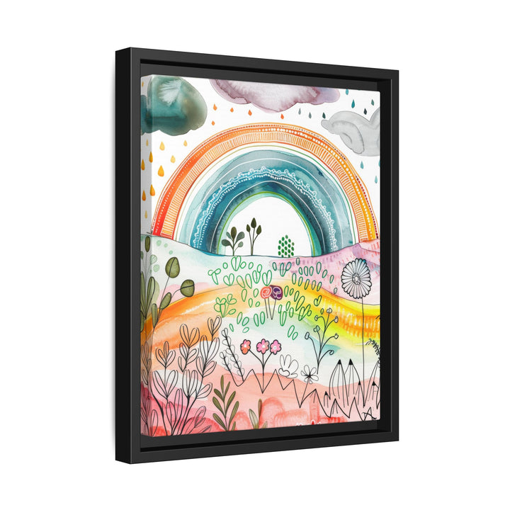 Canvas Wall Art - Sustainably Made Framed Wall Art - Happy Rainbow