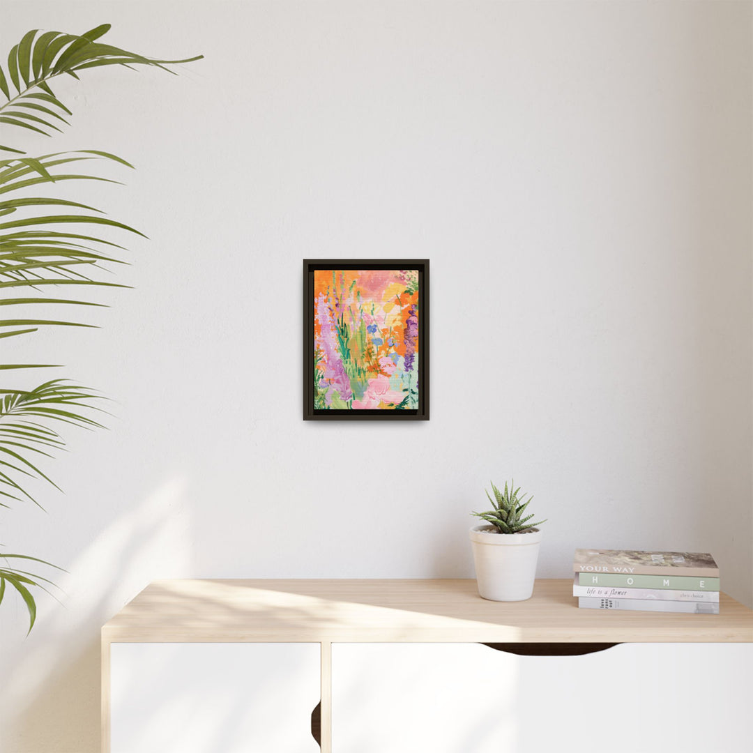Canvas Wall Art - Sustainably Made Framed Wall Art - Bright Garden
