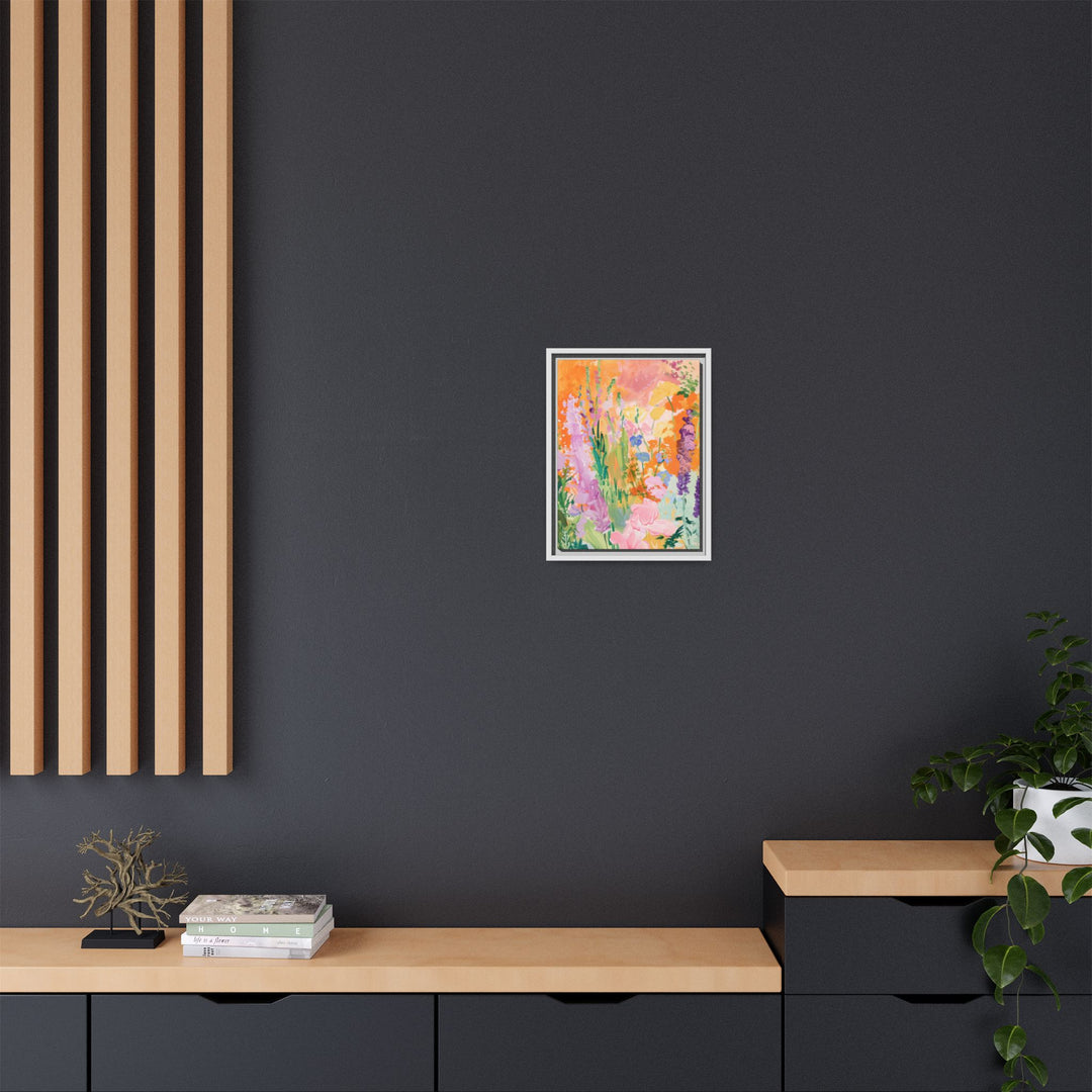 Canvas Wall Art - Sustainably Made Framed Wall Art - Bright Garden